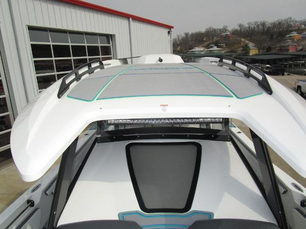 Slide: The Image of 2024 Sunsation 40CCX boat with sleek design and modern features. - 32