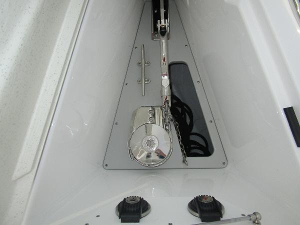 Slide: The Image of 2024 Sunsation 40CCX anchor compartment with winch and chain. - 36