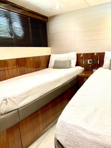 Slide: The Image of Luxurious twin cabin in 2016 Sunseeker Manhattan 65 yacht. - 20