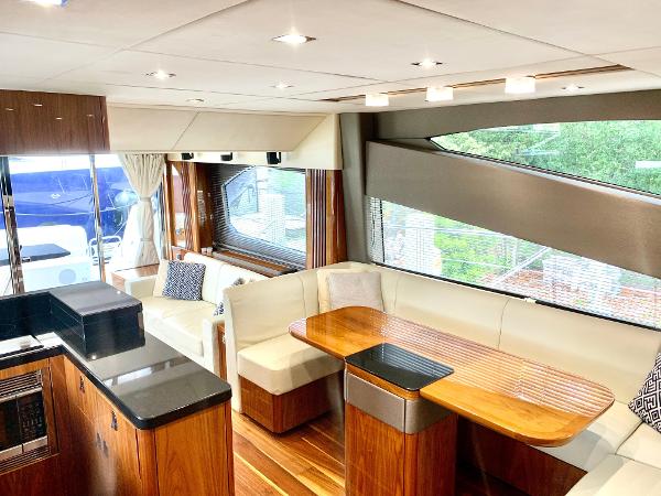 Slide: The Image of Luxurious interior of 2016 Sunseeker Manhattan 65 yacht with modern furnishings. - 7
