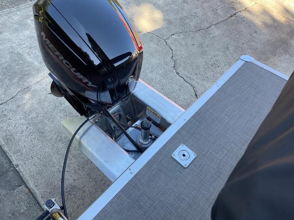 Slide: The Image of 2024 Sun Tracker Party Barge 20 DLX with Mercury outboard motor. - 3