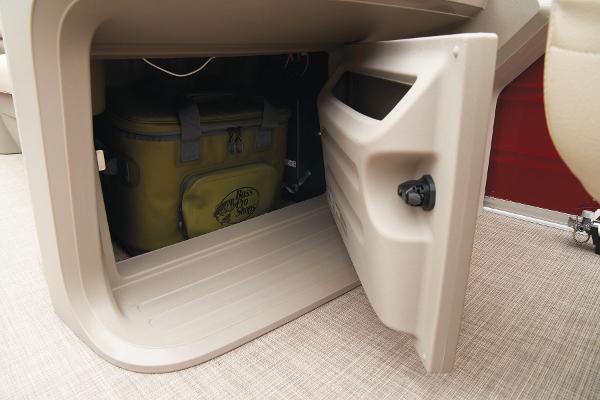 Slide: The Image of Storage compartment on 2024 Sun Tracker Party Barge 20 DLX pontoon boat. - 34