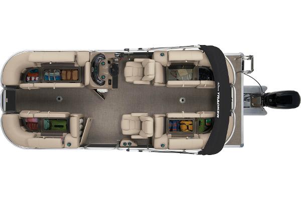 Slide: The Image of 2023 Sun Tracker Party Barge 22 DLX pontoon boat interior layout. - 7