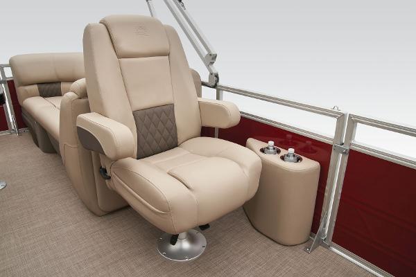 Slide: The Image of Luxurious seating on the 2024 Sun Tracker Party Barge 22 XP3 pontoon boat. - 37