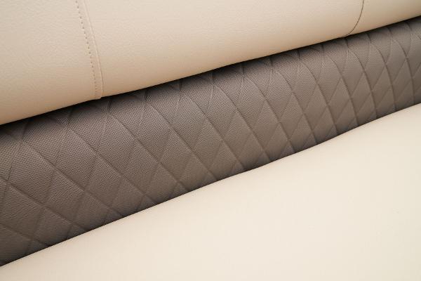 Slide: The Image of Close-up of 2024 Sun Tracker Party Barge 22 XP3 upholstery. - 48