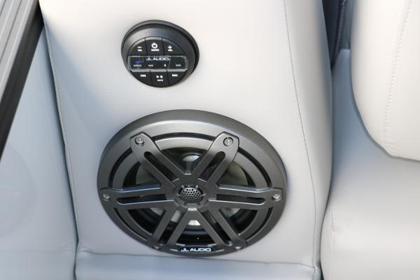 Slide: The Image of Speaker system in 2025 Sylvan L3 DLZ Bar Tri-Toon boat interior. - 32