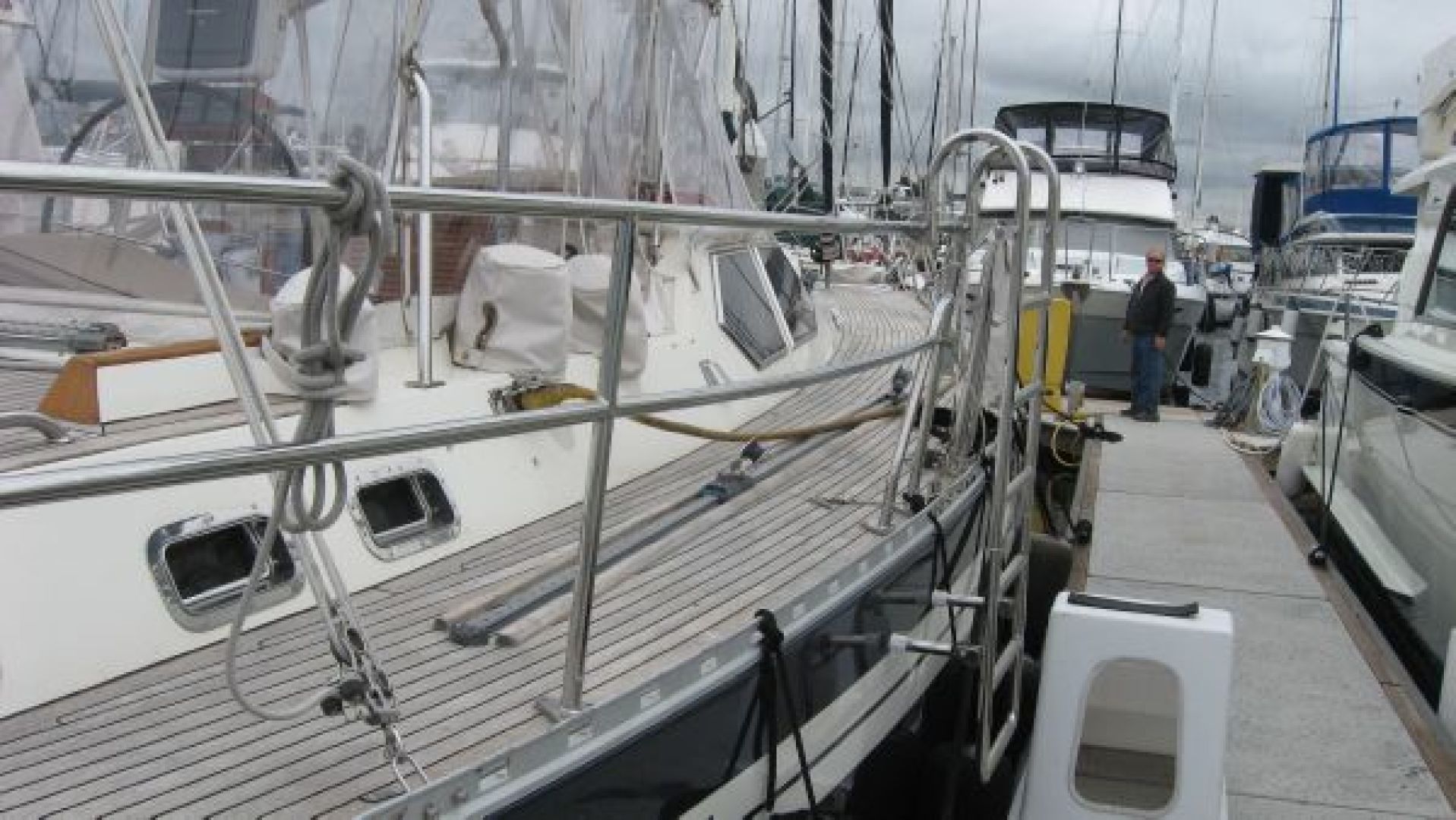 Slide: The Image of Broad Walkarounds SS Solid Rails to the gates,BoardingLadder - 1110920