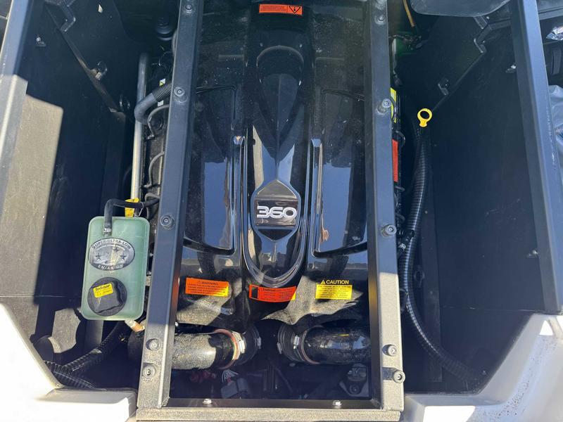 Slide: The Image of Engine compartment of a 2019 Tigé R21 boat, featuring a 360 horsepower engine. - 2