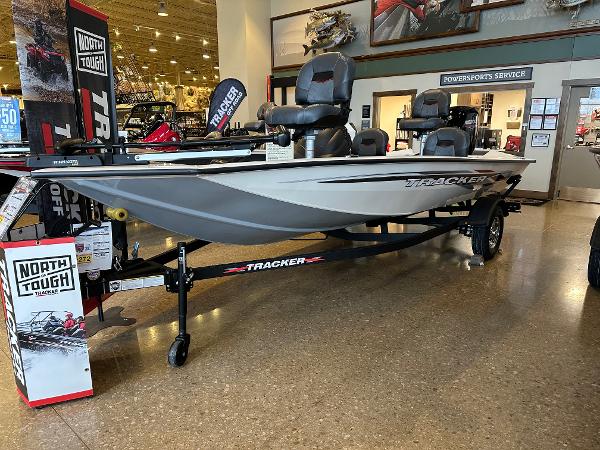 Slide: The Image of 2024 Tracker Pro Team 175 TF fishing boat on display in showroom. - 0