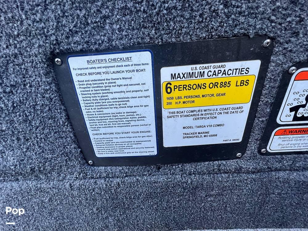 Slide: The Image of 2018 Tracker Targa V18 Combo for sale in Medina, TX - 12