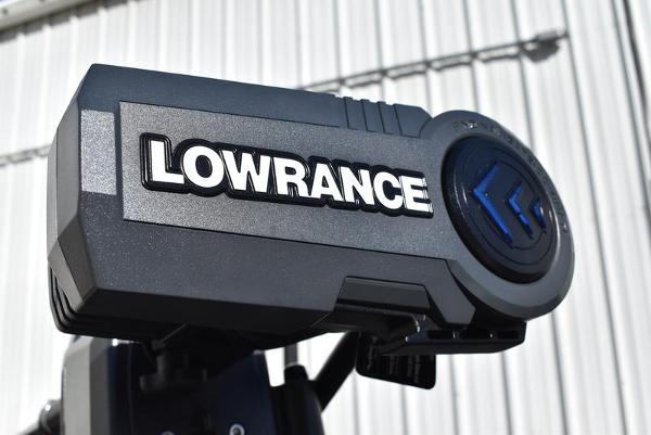 Slide: The Image of Close-up of Lowrance fishfinder on 2024 Triton 18 TrX boat. - 7