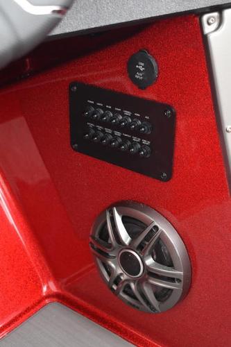 Slide: The Image of 2024 Triton 206 Allure boat interior with speaker and control panel. - 22