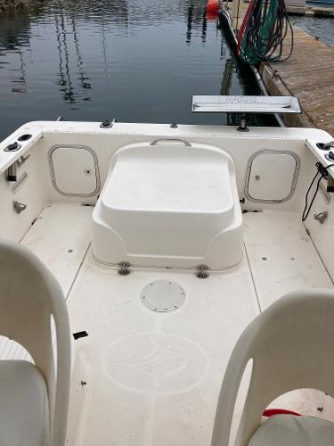 Slide: The Image of 2003 Trophy 2052 Walkaround boat interior at dock. - 12