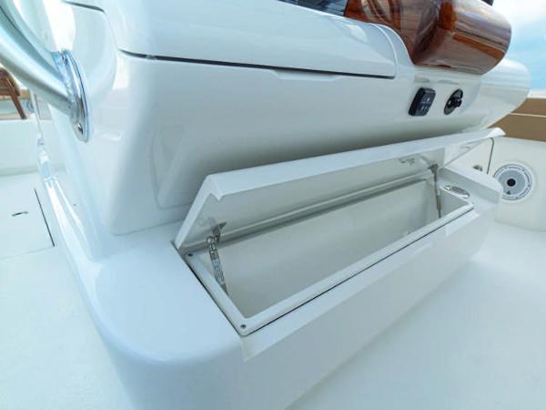 Slide: The Image of Open storage compartment on the 2025 Valhalla Boatworks V-37. - 20
