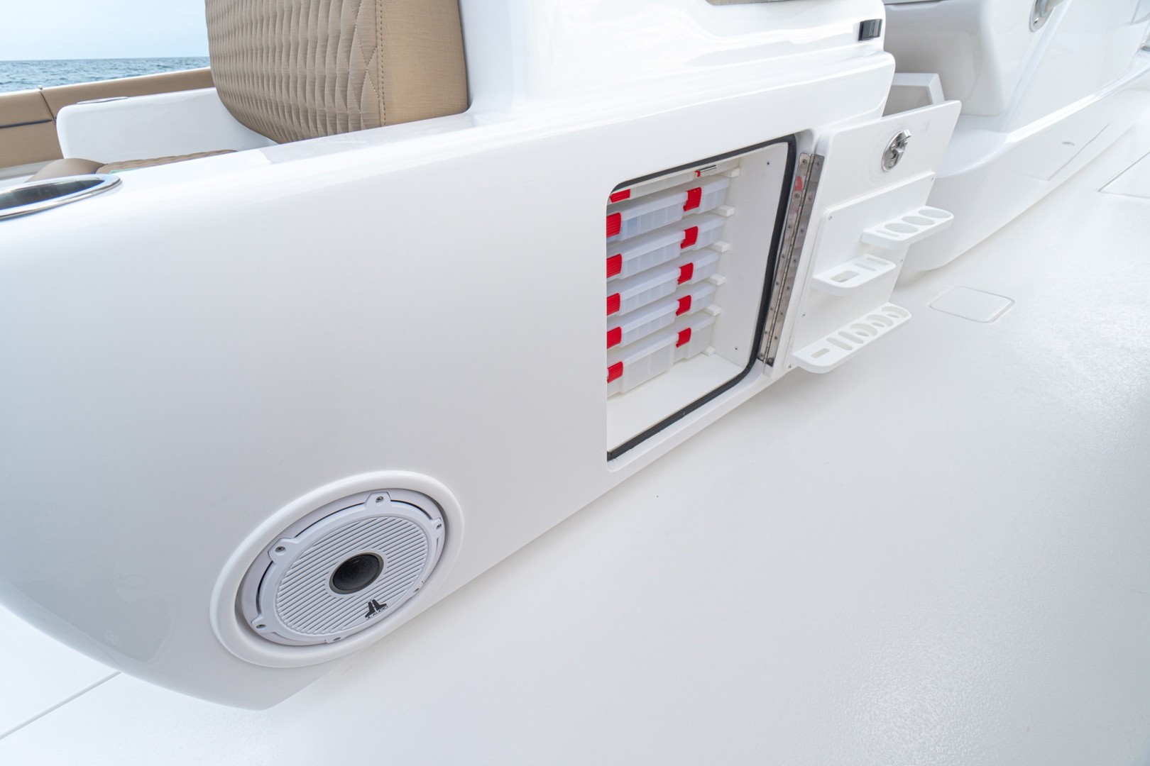 Slide: The Image of Valhalla 41 - Gunwale Storage 2022 Valhalla Boatworks V41  - 1815426