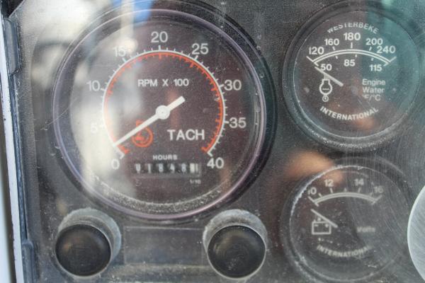 Slide: The Image of Close-up of 1996 Valiant 42 tachometer and engine gauges. - 26