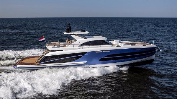 Slide: The Image of 2026 Van der Valk Beach Club 600 luxury yacht cruising on open water. - 0