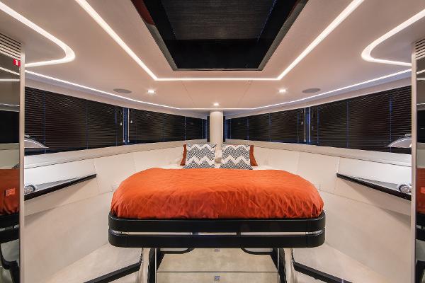 Slide: The Image of Luxurious bedroom interior of 2026 Van der Valk Beach Club 600 yacht with modern lighting. - 34