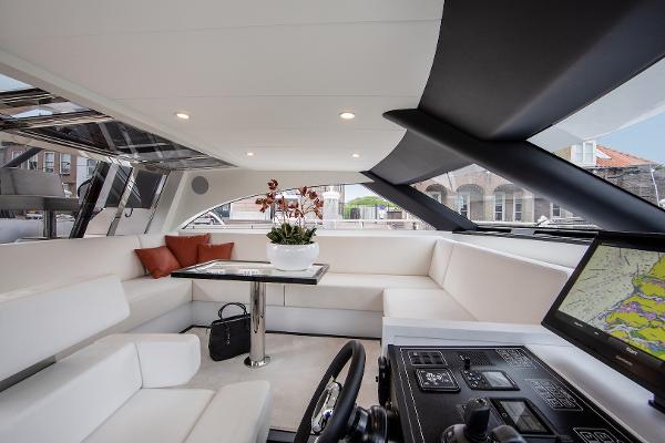 Slide: The Image of Luxurious interior of the 2026 Van der Valk Beach Club 600 yacht with modern seating and navigation. - 45