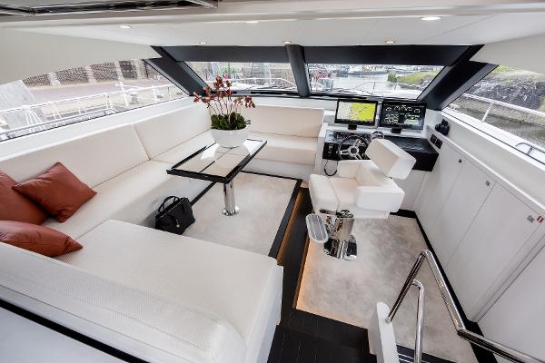 Slide: The Image of Luxurious interior of 2026 Van der Valk Beach Club 600 yacht with modern helm and seating area. - 46