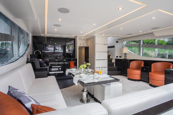 Slide: The Image of Luxurious interior of 2026 Van der Valk Beach Club 600 yacht with modern furnishings. - 9