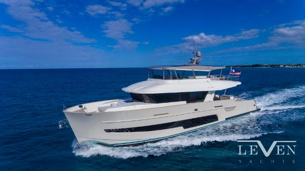 Slide: The Image of Luxury Van der Valk LeVen 90 yacht cruising on open sea, 2026 model. - 3