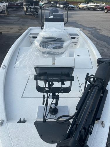 Slide: The Image of 2022 Vexus 1980 CC boat with Garmin electronics and trolling motor. - 5