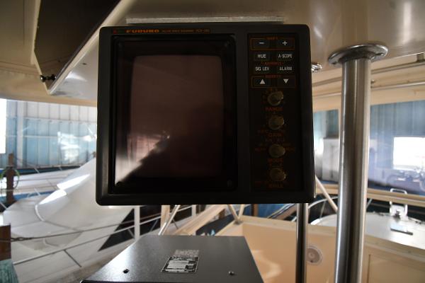 Slide: The Image of Vintage monitor on 1988 Viking 48 Convertible yacht, displaying control panel and buttons. - 25