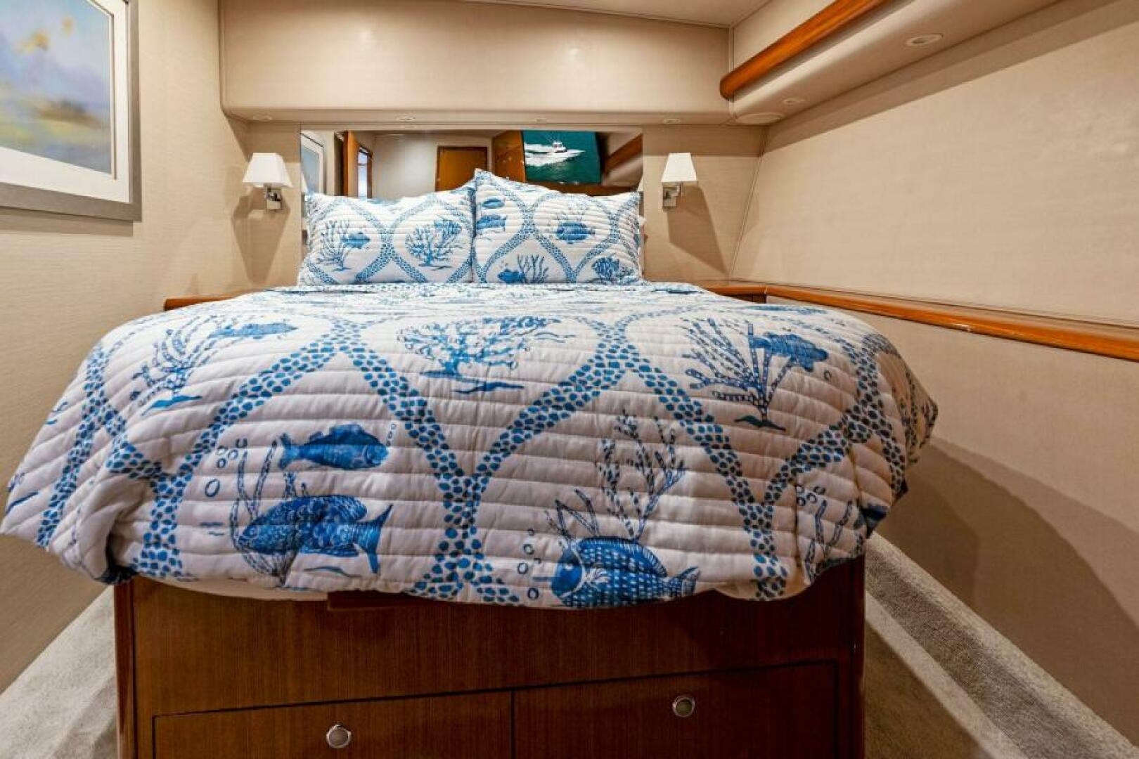 Slide: The Image of 2003 Viking 48 Convertible Master Stateroom - 5450480