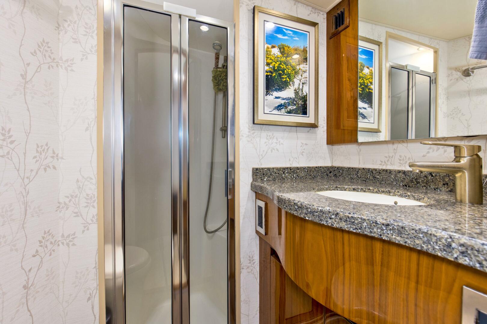 Slide: The Image of 2017 48 Viking Convertible _Reel Petty_ Master Stateroom Head - 5381054