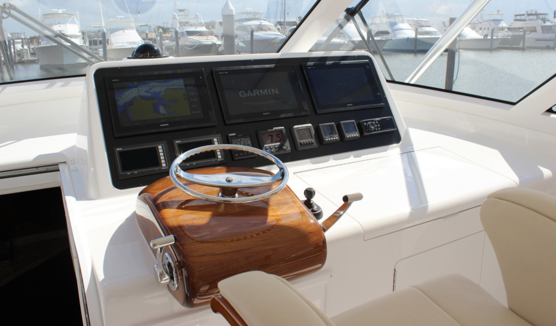 Slide: The Image of 2023 48 Viking Yachts Sport Tower Helm - 4525238