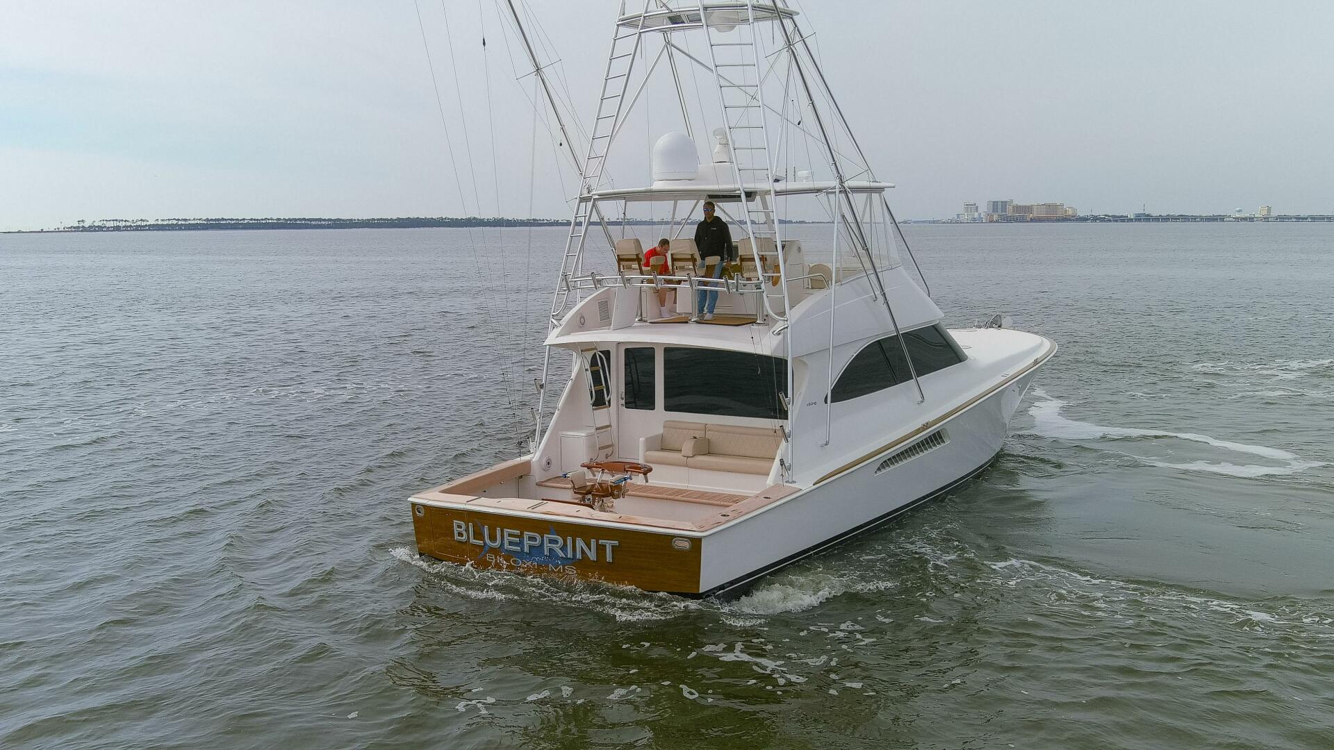Slide: The Image of 2009 60 Viking Sportfish Blueprint Aft Profile (1) - 5022137