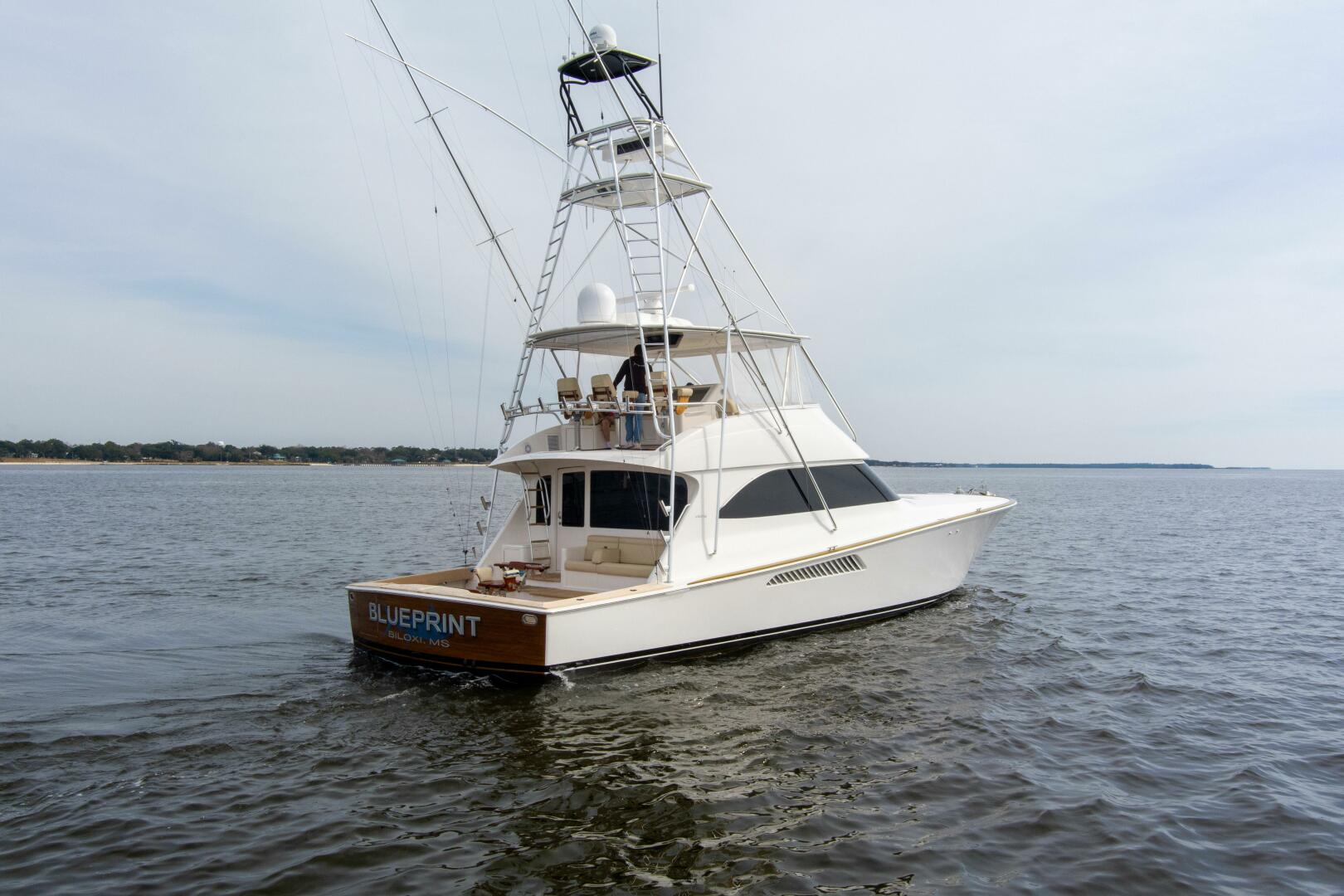 Slide: The Image of 2009 60 Viking Sportfish Blueprint Starboard Profile (3) - 5022162