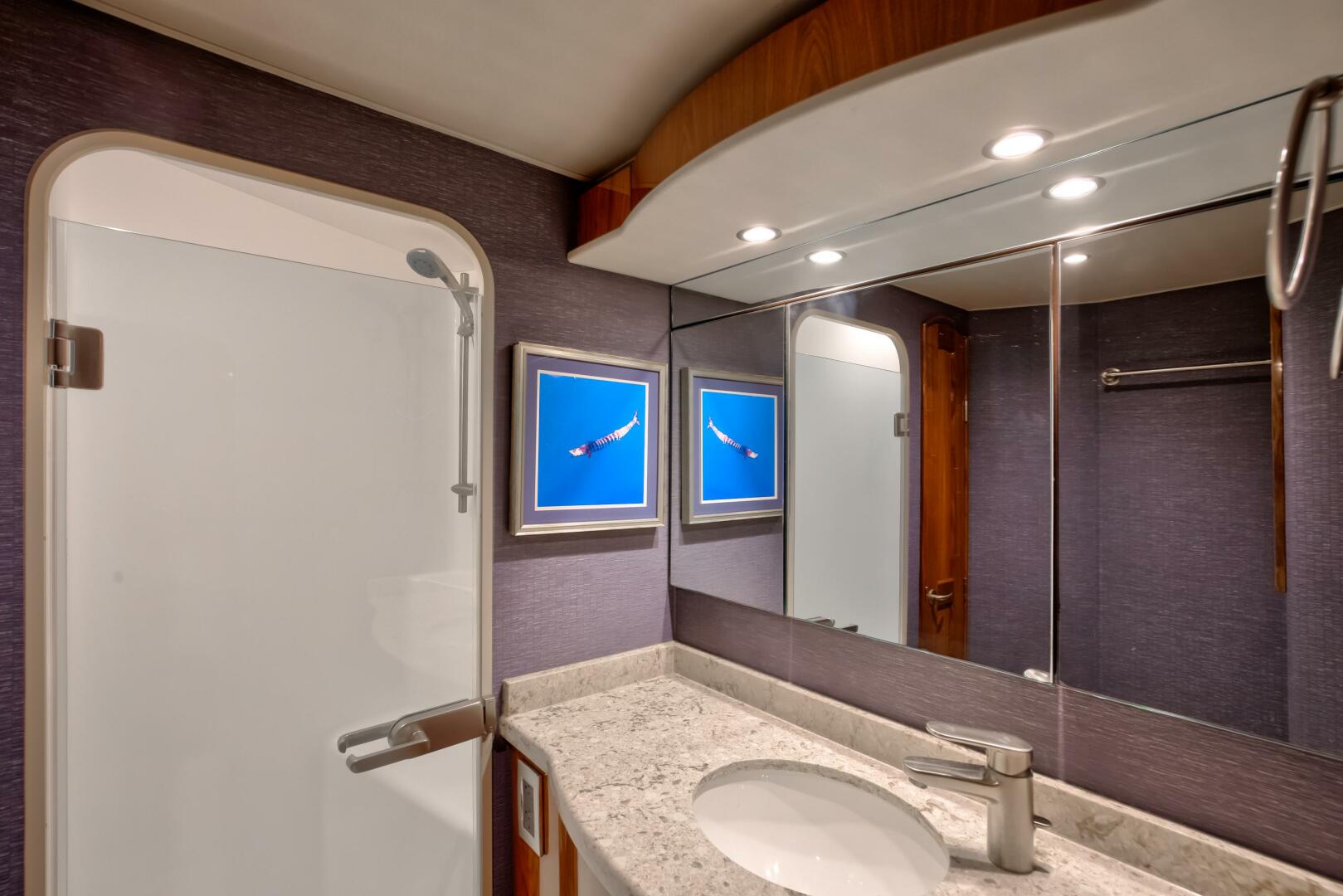 Slide: The Image of Viking 62 Last Look - Interior Guest Stateroom Head 2017 Viking 62 Convertible Last Look - 5234919