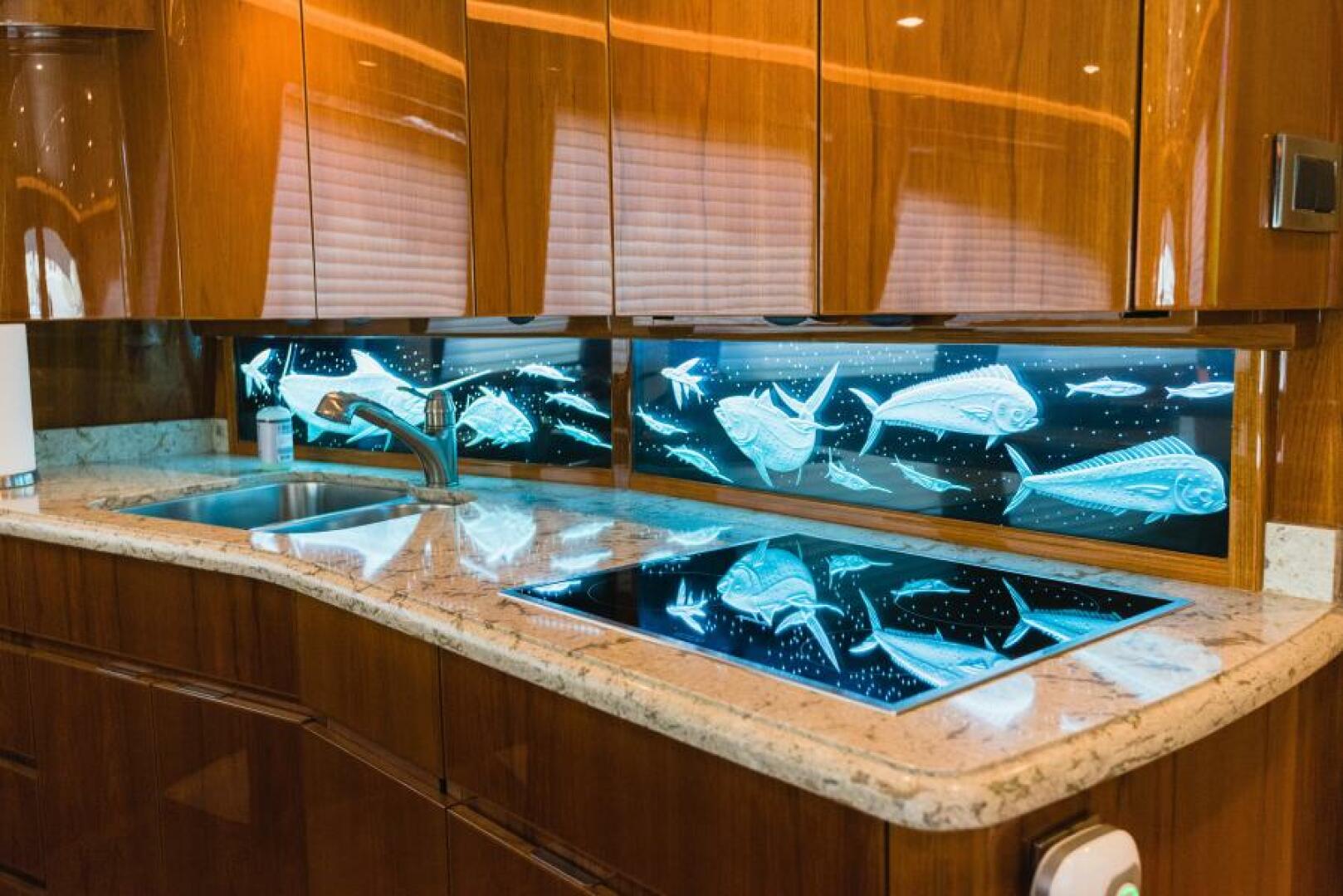 Slide: The Image of 2017 Viking 66 Convertible Galley Backsplash - 4745905