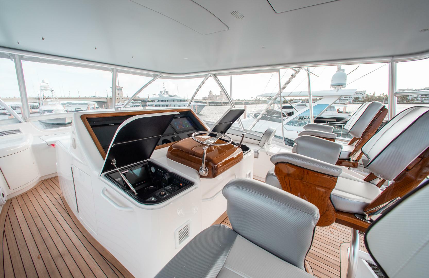 Slide: The Image of 2020 Viking 72 Convertible - AEI - Flybridge Helm - 4757869