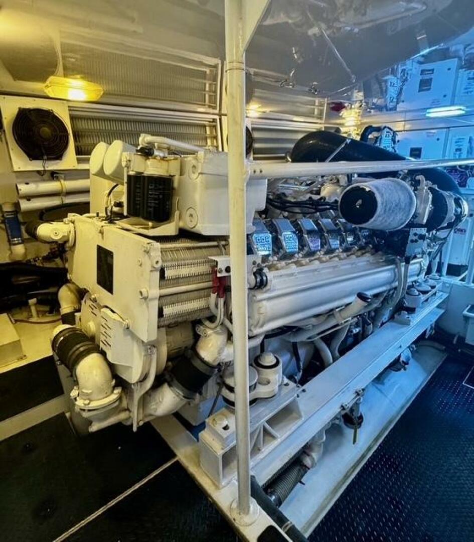 Slide: The Image of 2005 Viking 74 Convertible 'Liquid Gold' Engine Room - 5427090