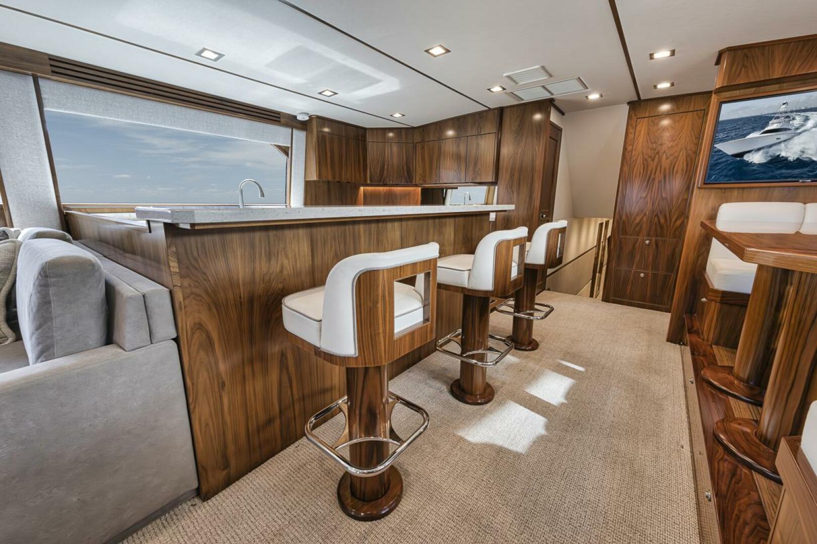 Slide: The Image of Salon/Galley 2021 Viking 80 Convertible Lucky Wave - 5143573