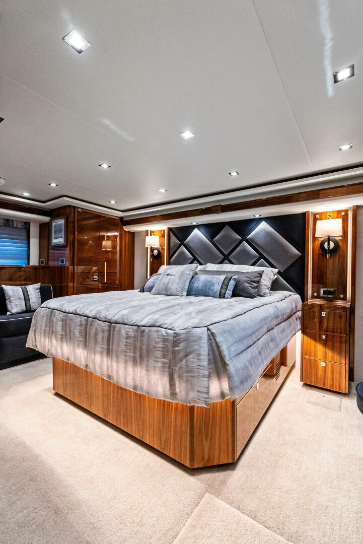 Slide: The Image of 2022 Viking 80 Convertible Master Stateroom - 5173740