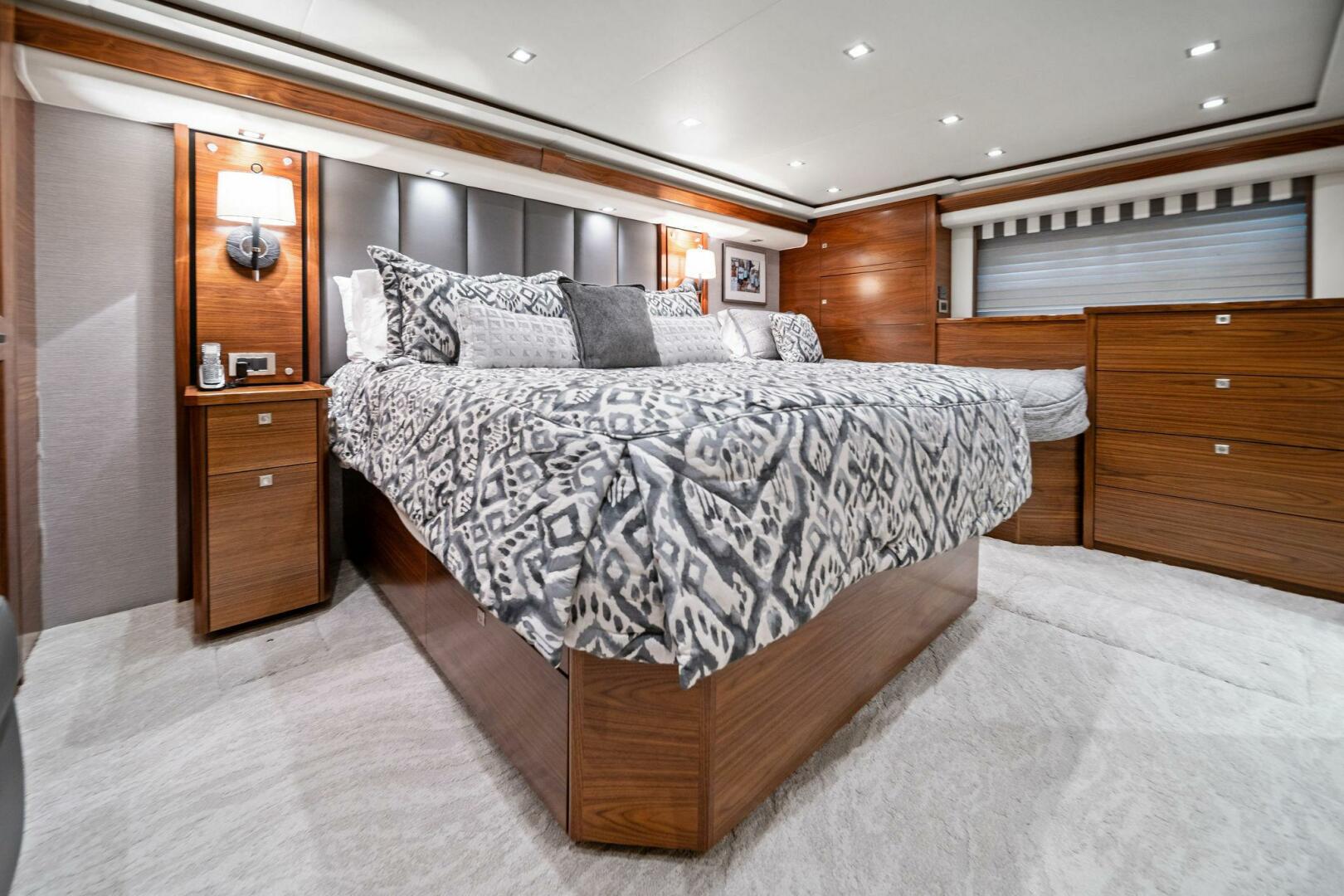 Slide: The Image of 2023 Viking 80 Convertible Master Stateroom - 5517669