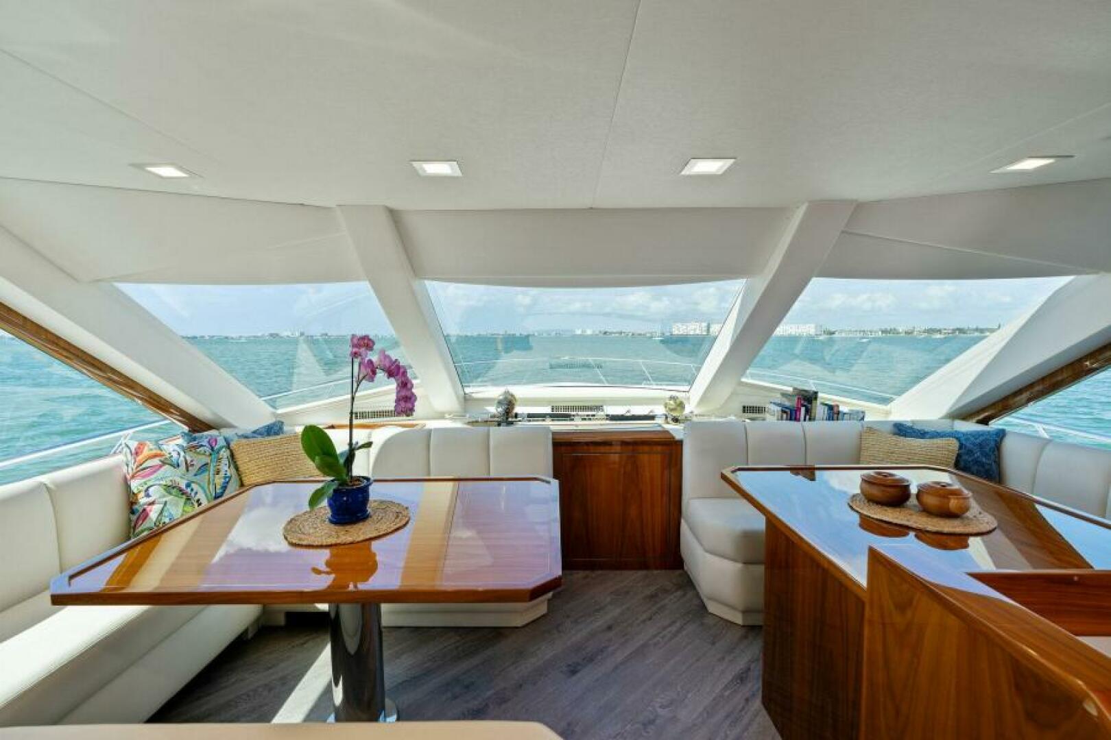 Slide: The Image of 2021 Viking 82 Cockpit Motor Yacht - MANA - Dinette - 4866904
