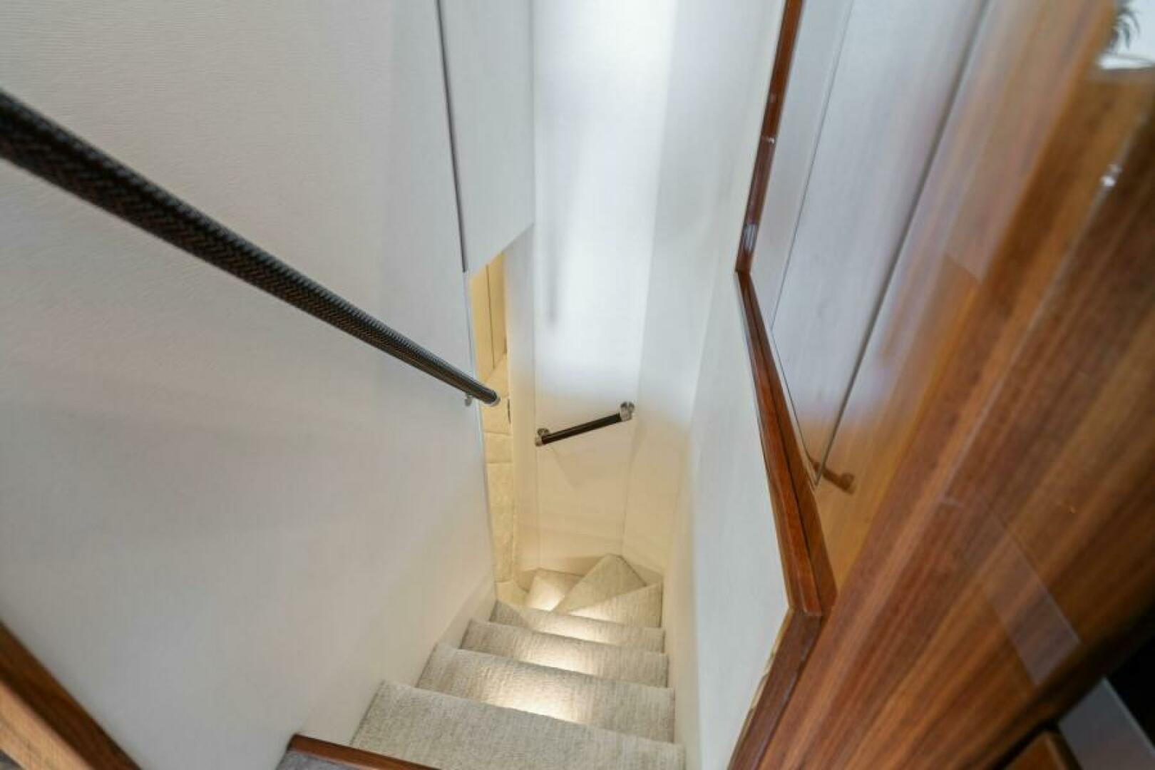 Slide: The Image of 2021 Viking 82 Cockpit Motor Yacht - MANA - Stairway to Staterooms - 4866911