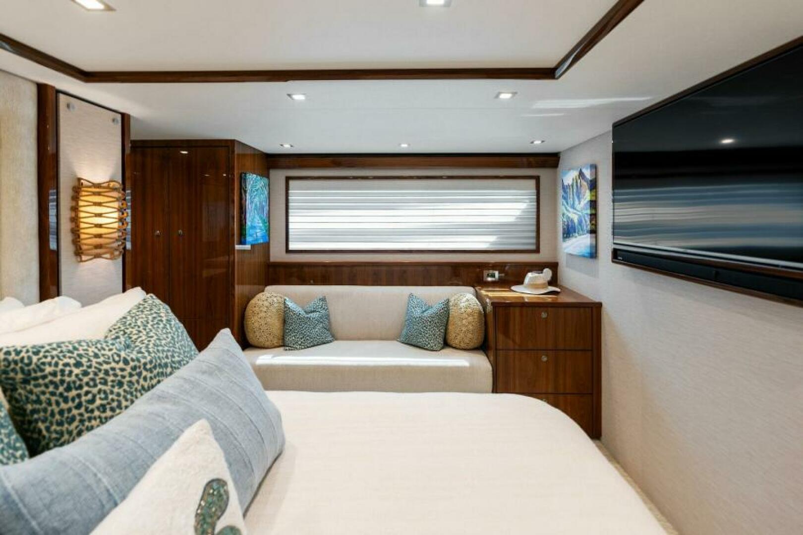 Slide: The Image of 2021 Viking 82 Cockpit Motor Yacht - MANA - Master Stateroom - 4866919