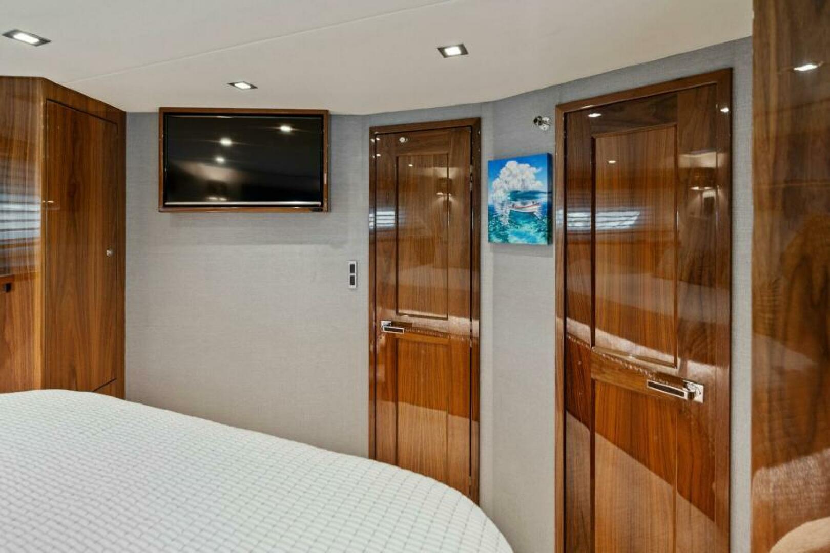 Slide: The Image of 2021 Viking 82 Cockpit Motor Yacht - MANA - Forward Guest Stateroom - 4866926