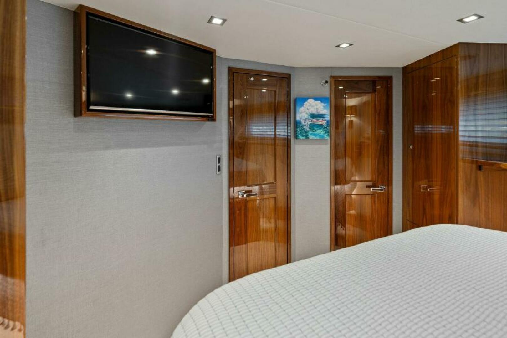 Slide: The Image of 2021 Viking 82 Cockpit Motor Yacht - MANA - Forward Guest Stateroom - 4866927