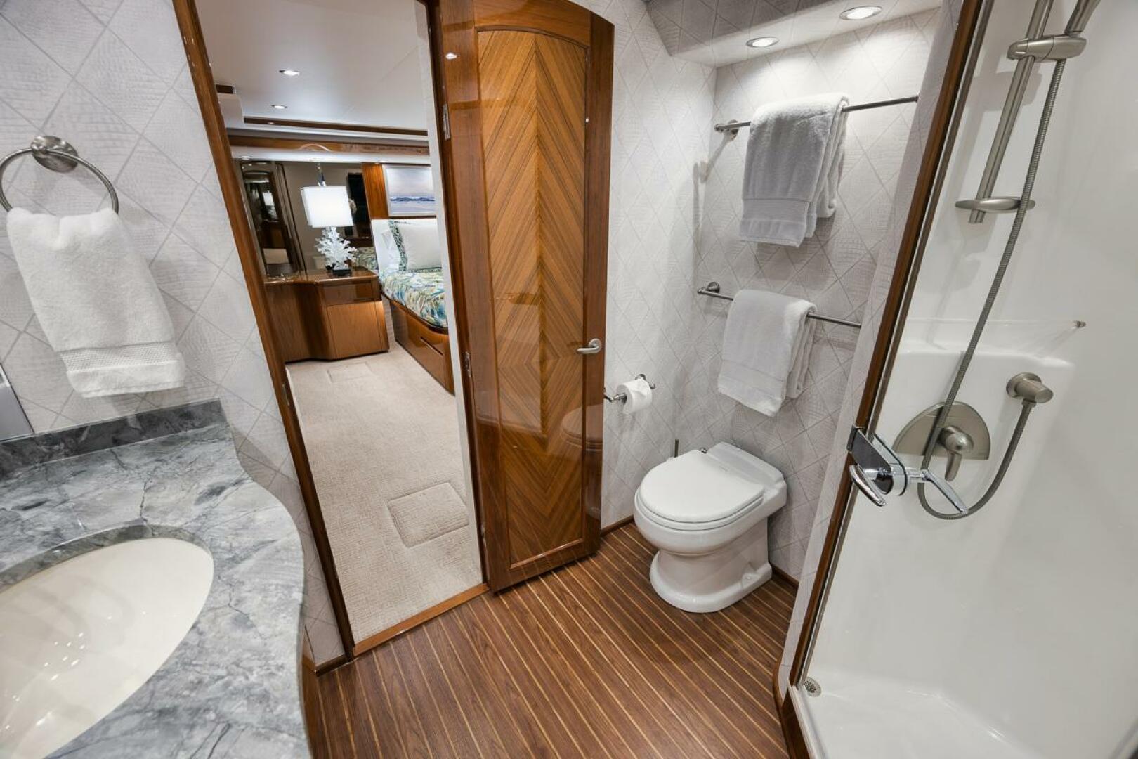 Slide: The Image of 2010 Viking 82 Convertible SWEETUMS Master Stateroom Head - 4757529
