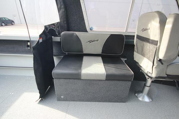 Slide: The Image of 2023 Weldcraft 210 Revolution F200XB boat interior seating. - 25
