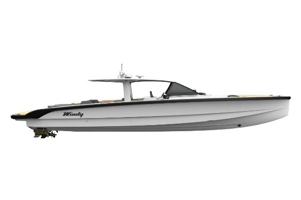 Slide: The Image of 2024 Windy SRL/SR60 luxury motorboat, side view. - 2