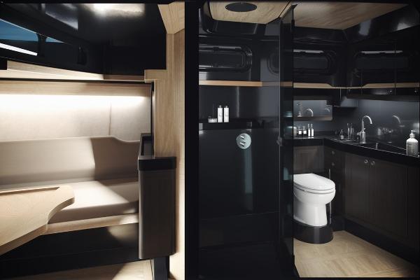Slide: The Image of Luxurious interior of 2024 Windy SRL/SR60 yacht with modern kitchen and bathroom. - 9