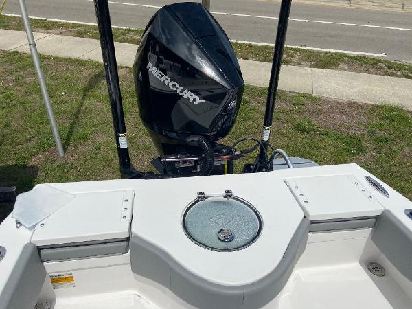Slide: The Image of 2023 Xplor x24 Andros boat with Mercury outboard motor. - 6